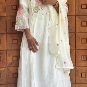 Off White Anarkali - Image 2