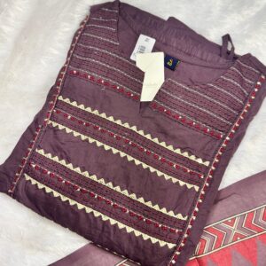 Plum Kurti Set - Image 4