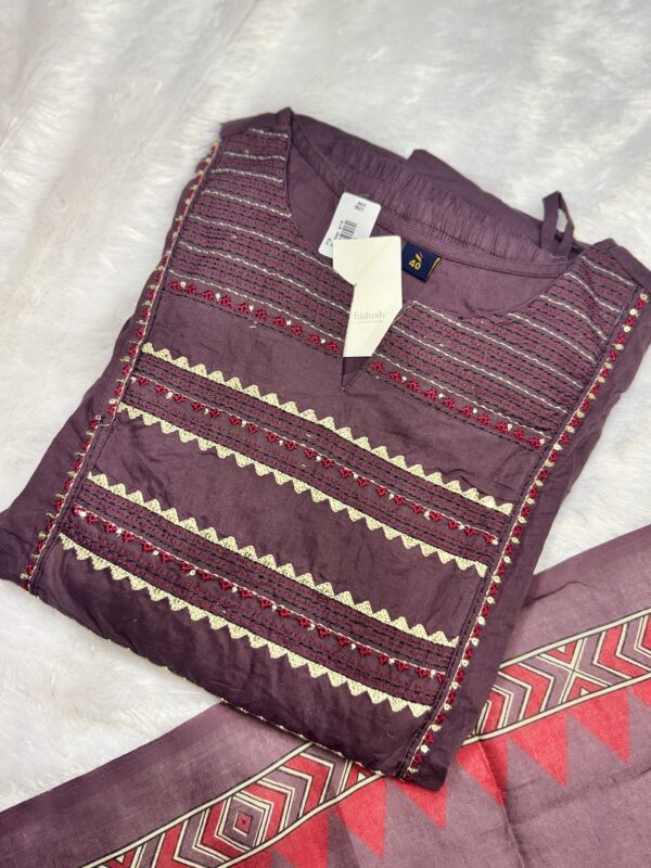 Plum Kurti Set