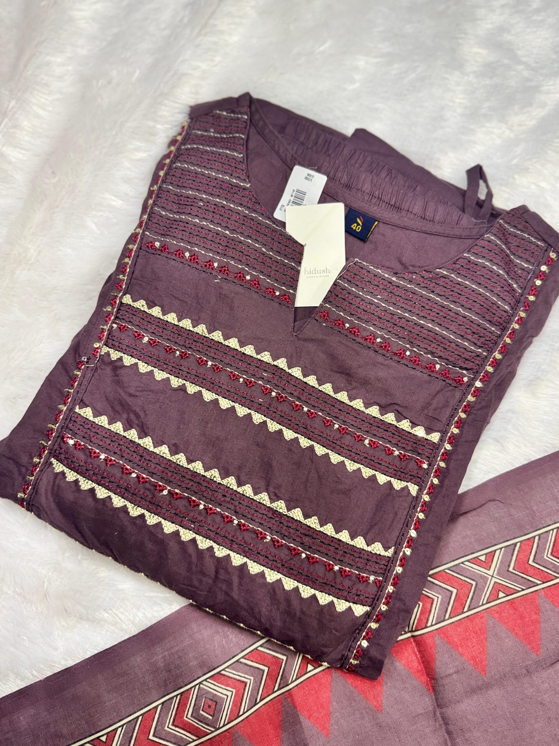 Plum Kurti Set - Image 4