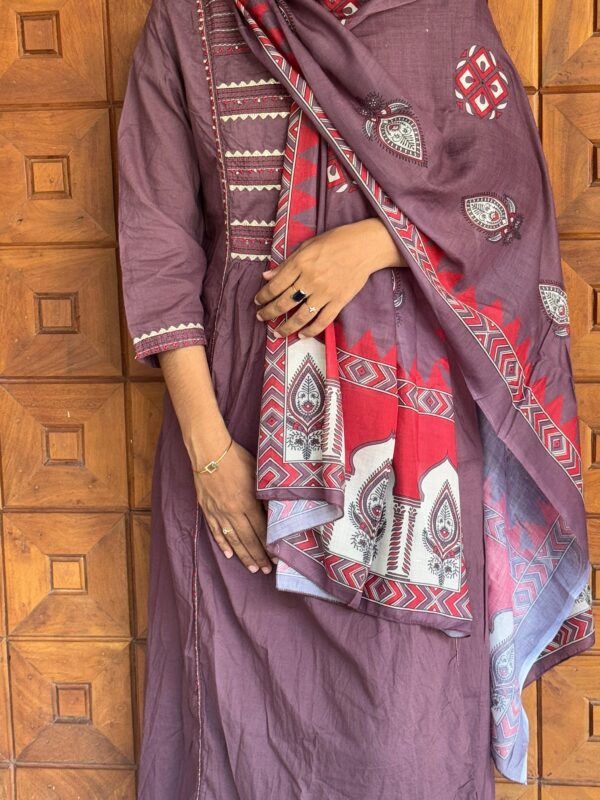 Plum Kurti Set