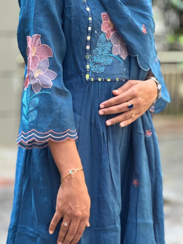 Teal Blue Anarkali