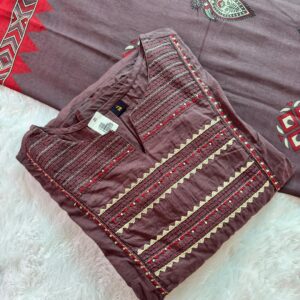 Plum Kurti Set