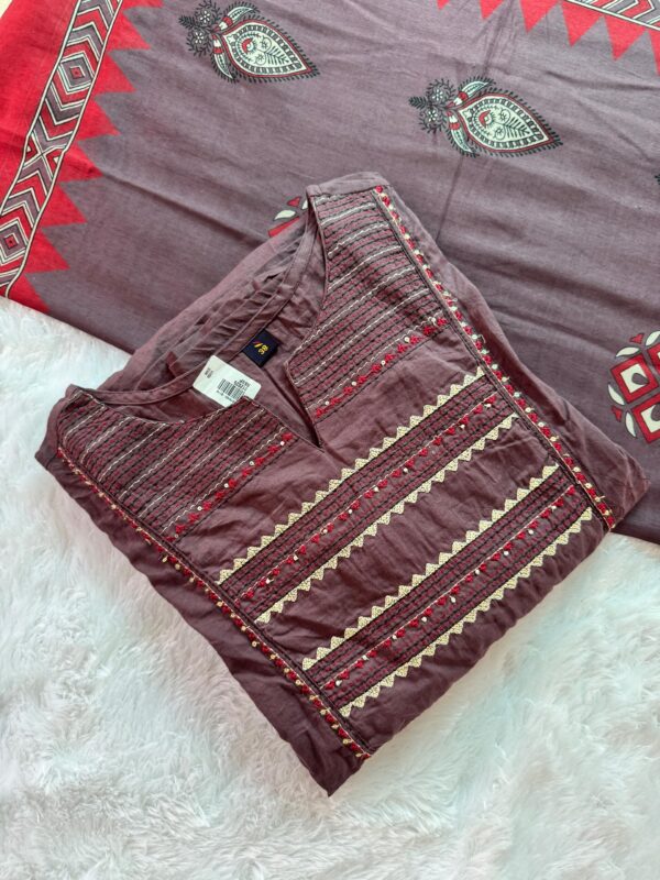 Plum Kurti Set