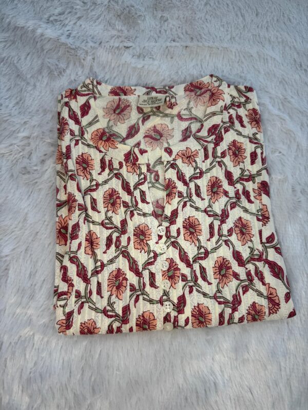 fhfgj Floral Short Kurti