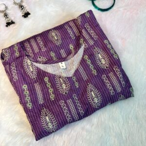 sht Purple Short Kurti