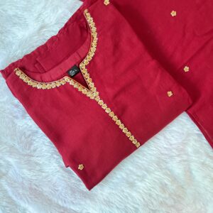 Red Handwork Suit