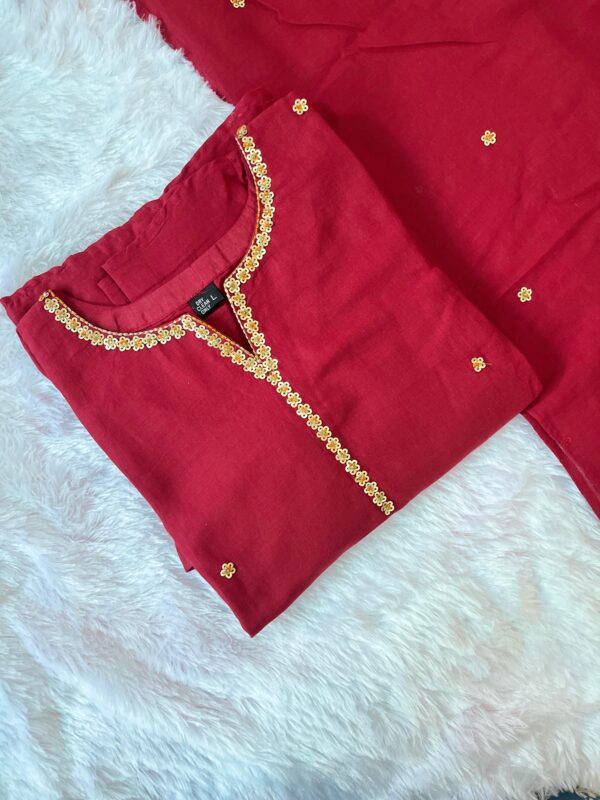 Red Handwork Suit