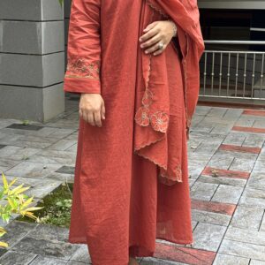 IMG_7669 Rust Orange Kurti Set