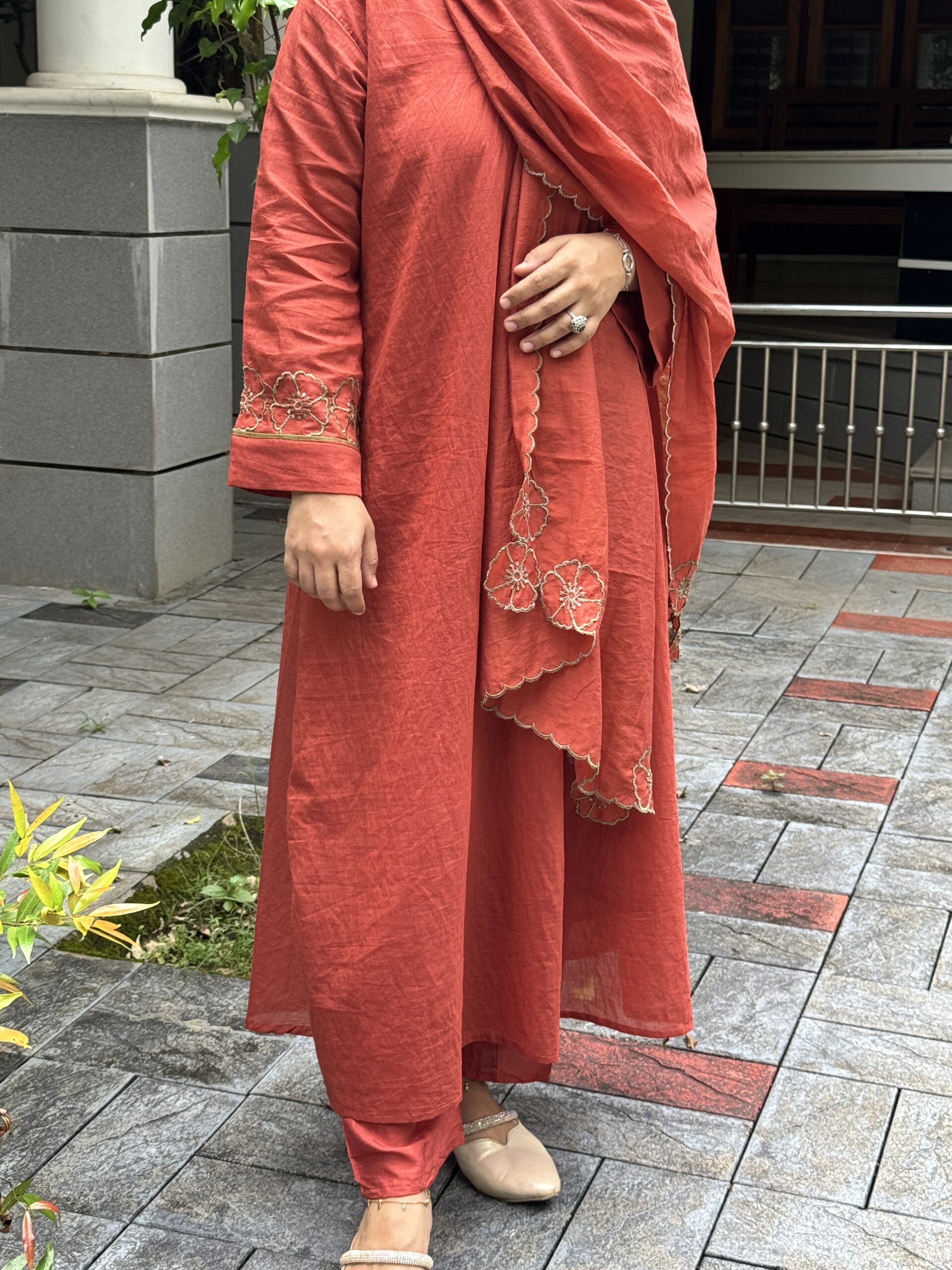 Rust Orange Kurti Set - Image 1