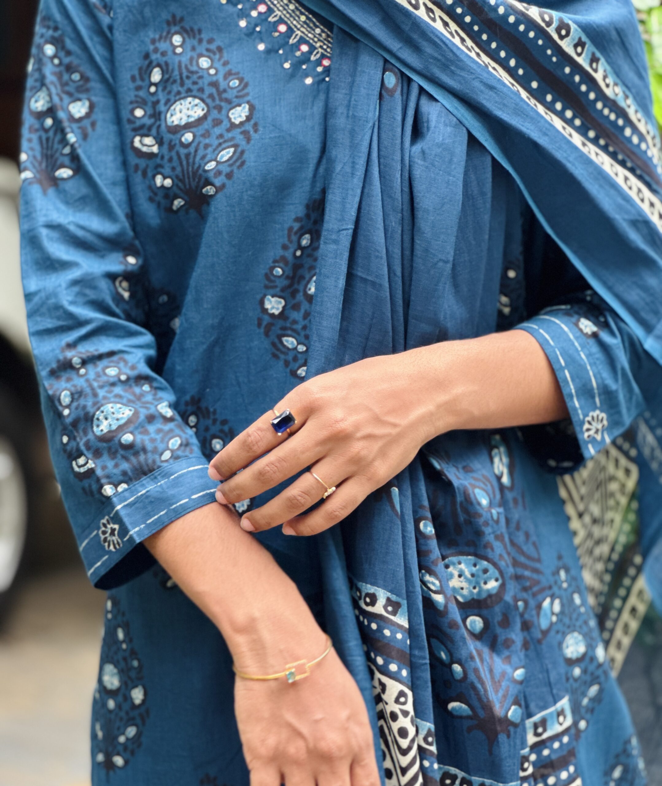 Blue Kurti Set - Image 4