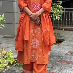 Orange Kurti Set - Image 4