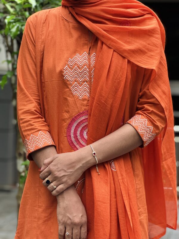 IMG_7909 Orange Kurti Set