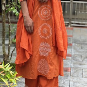 Orange Kurti Set - Image 3