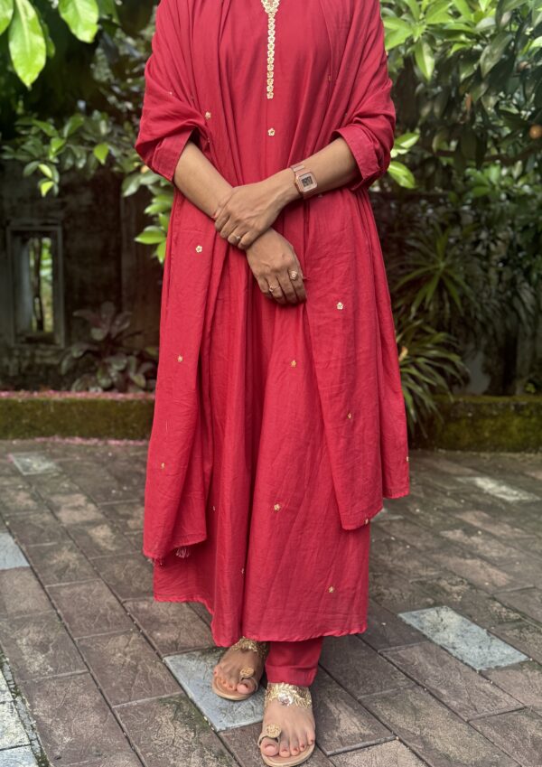 Red Handwork Suit
