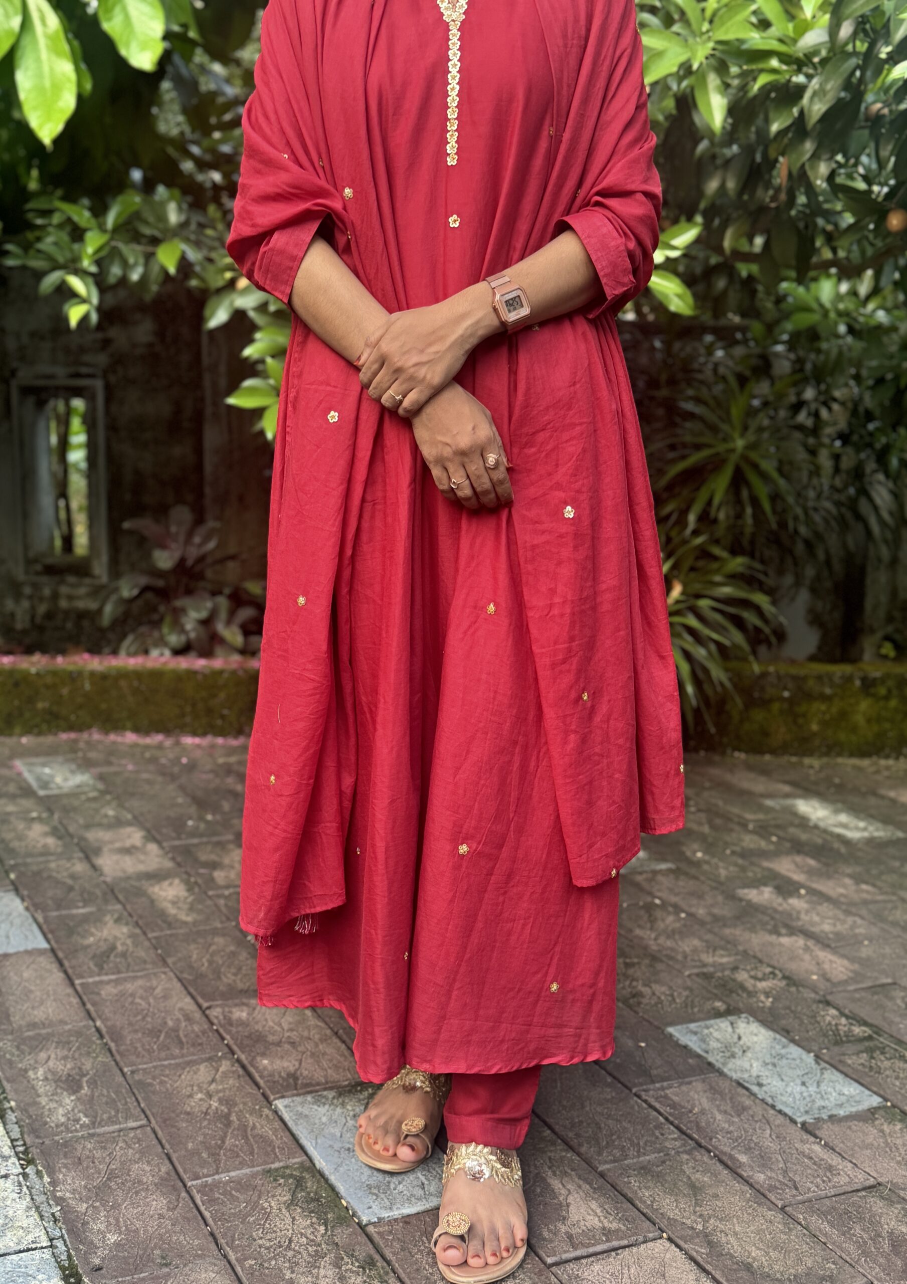 Red Handwork Suit - Image 3