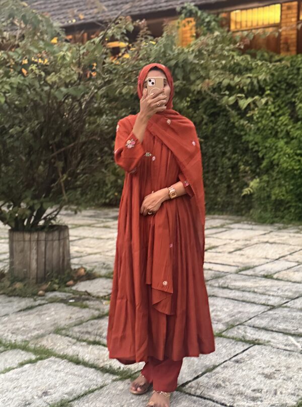 IMG_8608 Rust Orange Anarkali