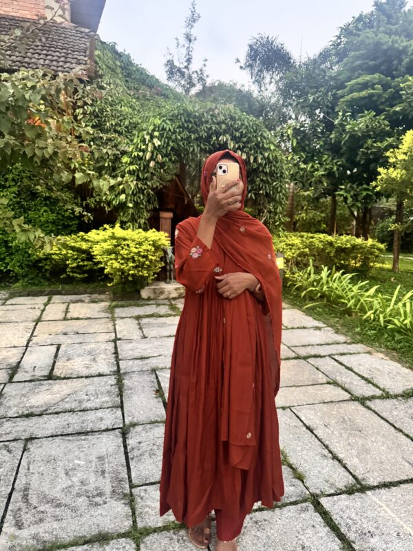 IMG_8618 Rust Orange Anarkali